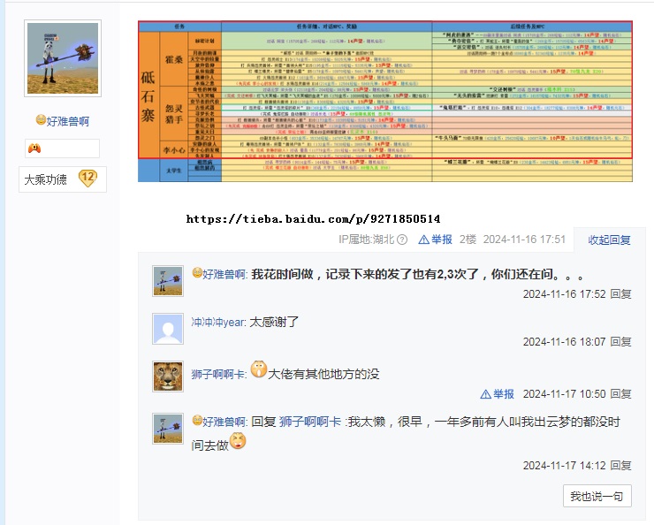 砥石寨任务大全 · 配图