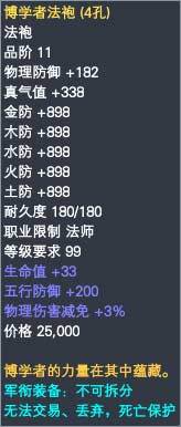 法师军衔装备属性一览 · 配图