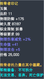 妖兽军衔装备属性一览 · 配图