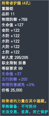 妖兽军衔装备属性一览 · 配图