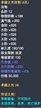 羽灵军衔装备属性一览 · 配图