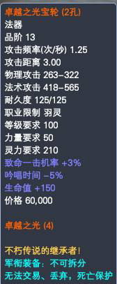 羽灵军衔装备属性一览 · 配图