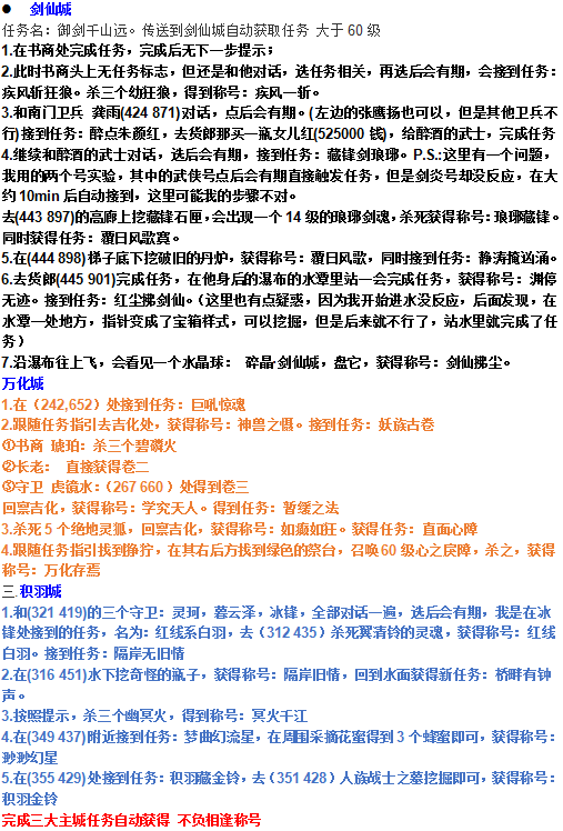 完美世界各区域称号成就详解 · 配图