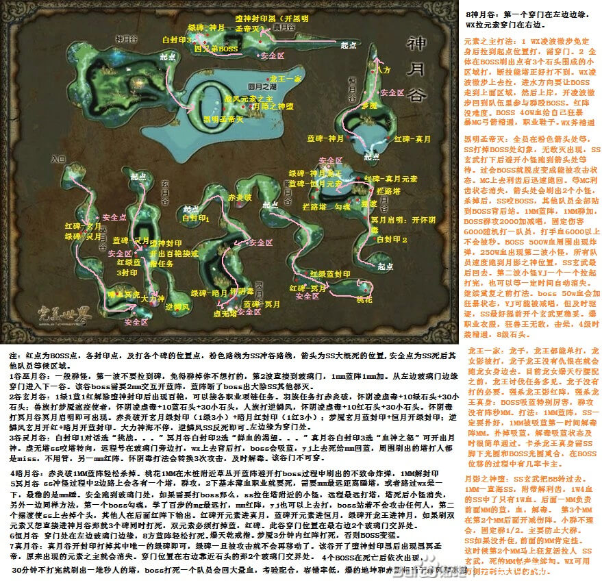 神月谷地图一览 · 配图