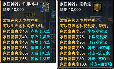 家园神器商人：神器及神器可生产物品一览 · 配图