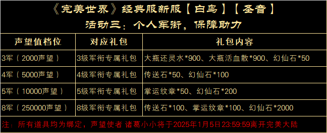 《完美世界》经典服新服【白鸟】【圣音】活动一览 · 配图