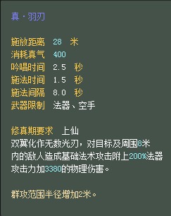 羽灵：仙魔技能对比一览【截图来自寻宝网】 · 配图